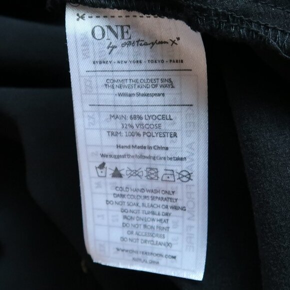 One Teaspoon Rango Black Lyocell Scoop Neck Ruffle Hem Mini Dress Size Medium M - Picture 13 of 15